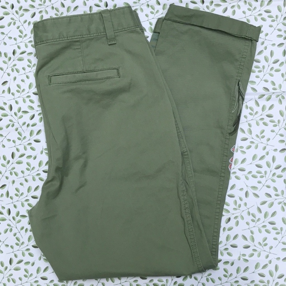 Gap: Embroidered Cuffed Knit Ankle Pants